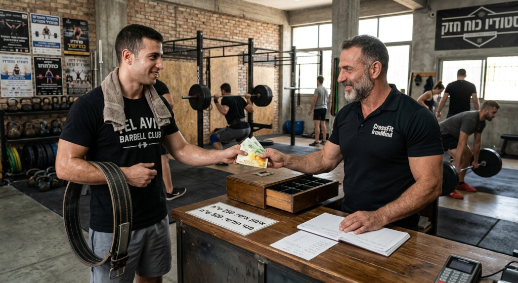 עבודה בשחור בסטודיו או בחדר כושר
